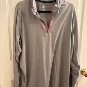 Nike Heather Gray Dri-FIT Quarter Zip